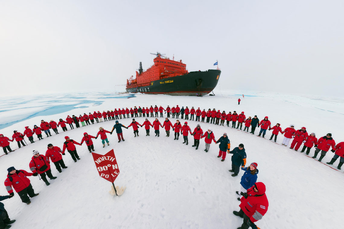 Виртуальное путешествие к Северному полюсу на российском атомном ледоколе «50 лет Победы»