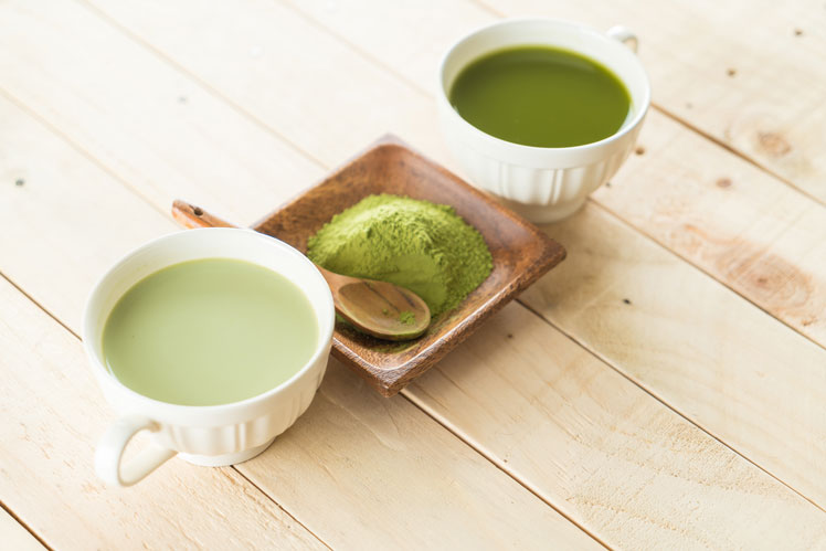 Matcha är ett populärt japanskt grönt te.