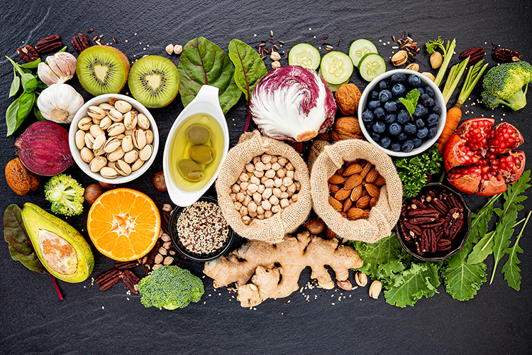 Foods containing fiber