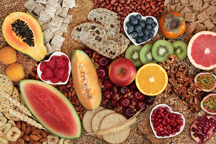 Foods containing fiber