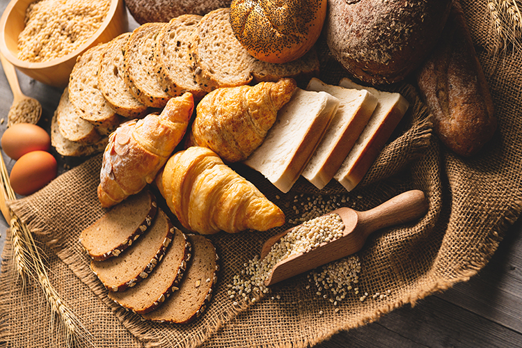 Different Types of Whole Grain Bread and Porridge