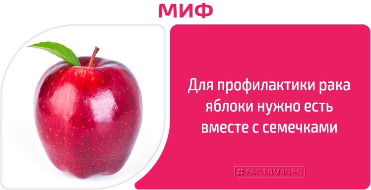 MITO: Las manzanas se deben comer con semillas para prevenir el cáncer.
