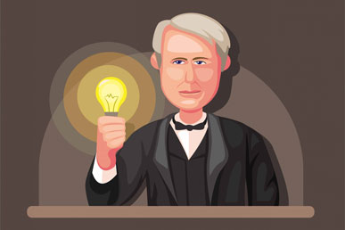Thomas Edison과 백열등에 대한 신화와 사실