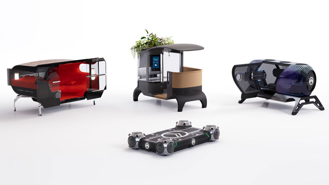 La plateforme Citroën Skate peut accueillir tous les Pods compatibles conçus par des partenaires, améliorant ainsi la mobilité et les services