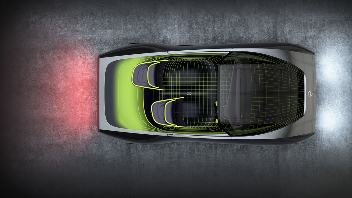 Nissan Max-Out là mẫu concept mui trần 2 chỗ chạy hoàn toàn bằng điện