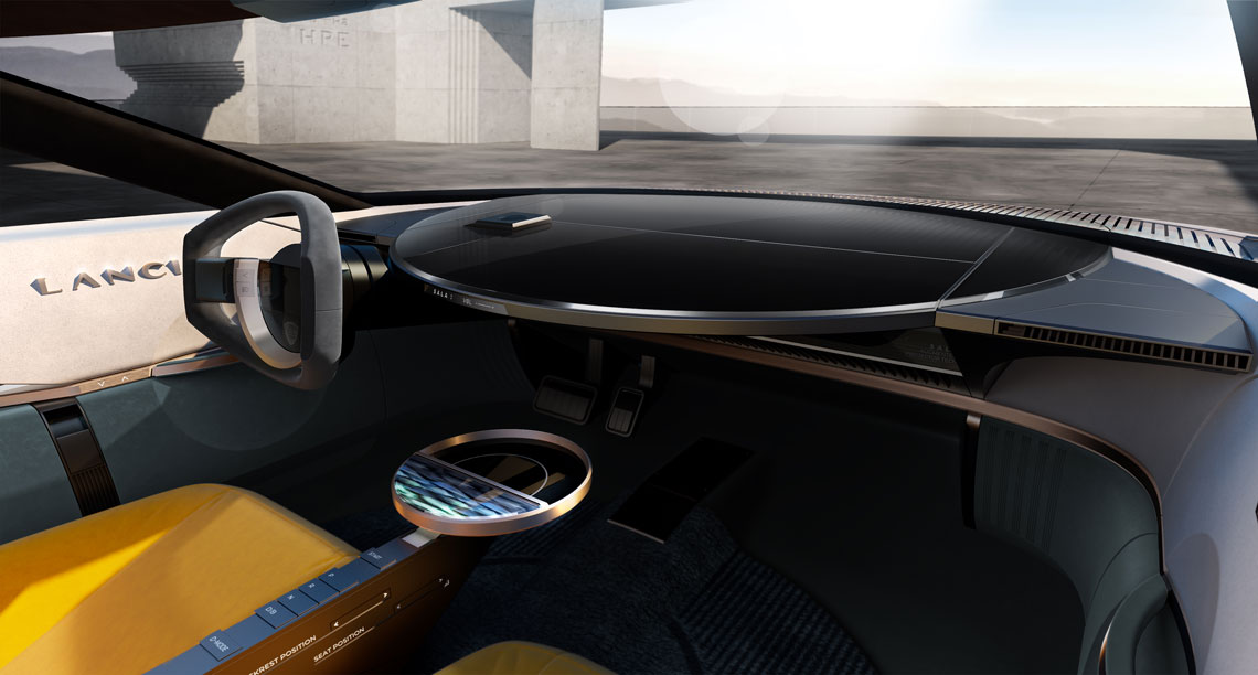 Lancia Pu+Ra HPE konceptbil speglar varumärkets framtidsvision, som kombinerar design, hållbarhet, teknik och elektrifiering