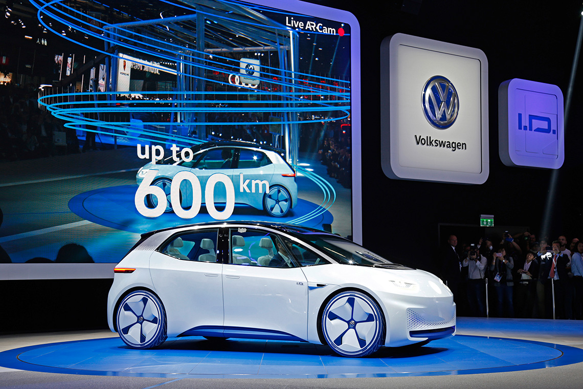 The harbinger of a new generation of mass-produced Volkswagen electric vehicles on the MEB modular platform (Modularer Elektrobaukasten, also known as Modular Electric Drive Kit in English) debuted in Paris.