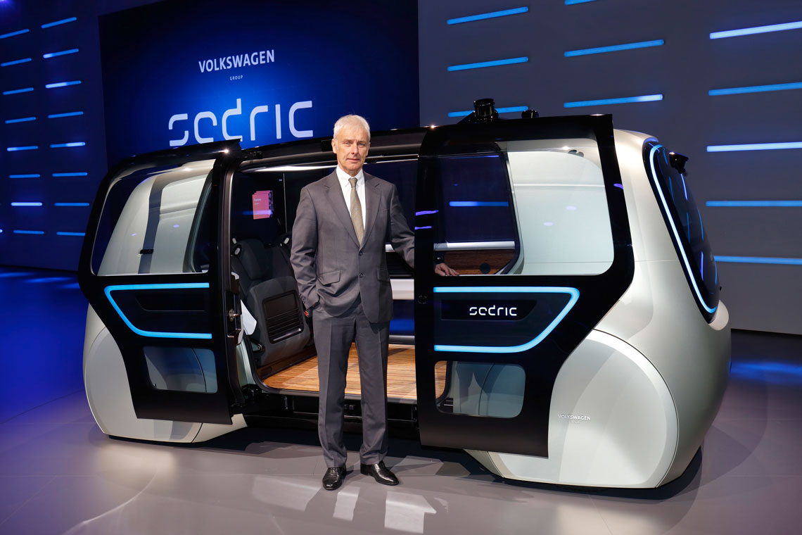 In Switzerland, the concept was presented by Matthias Müller, CEO of the Volkswagen Group.