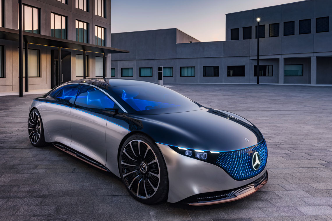 Das Mercedes-Benz Vision EQS Concept ist eindeutig das Flaggschiff der Elektropalette.