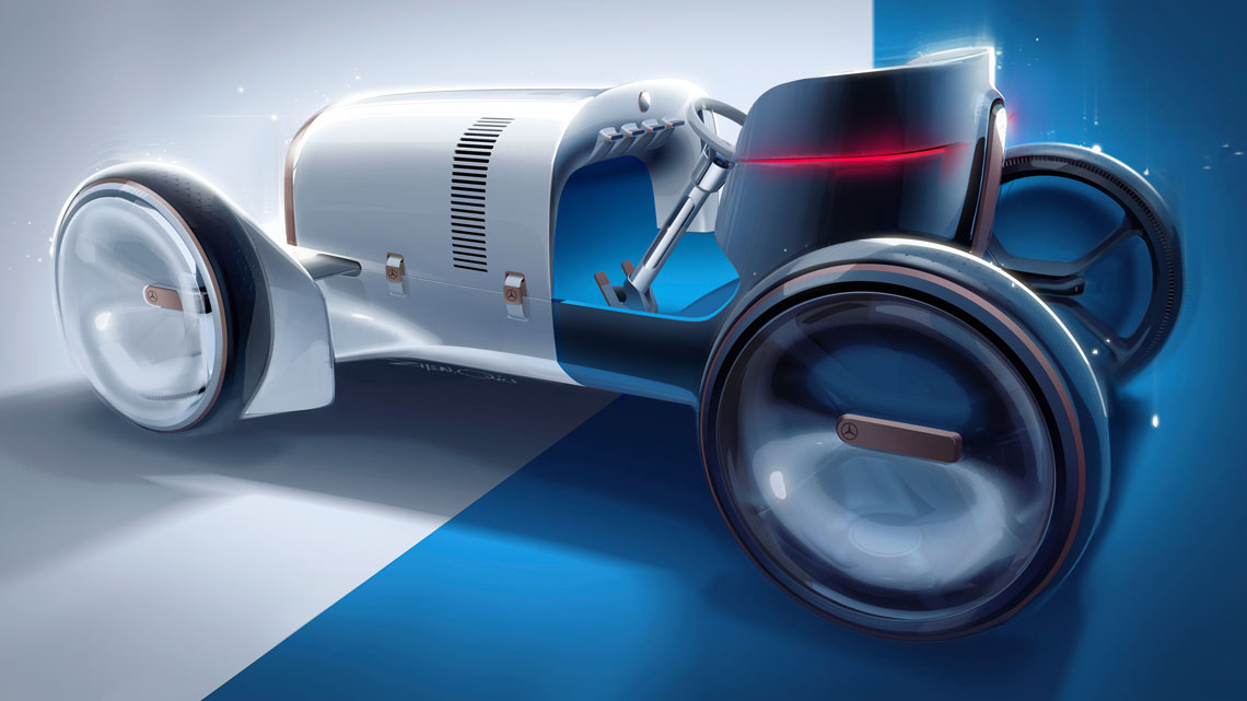 Vision Mercedes Simplex – futuristisk retro speedster-konsept