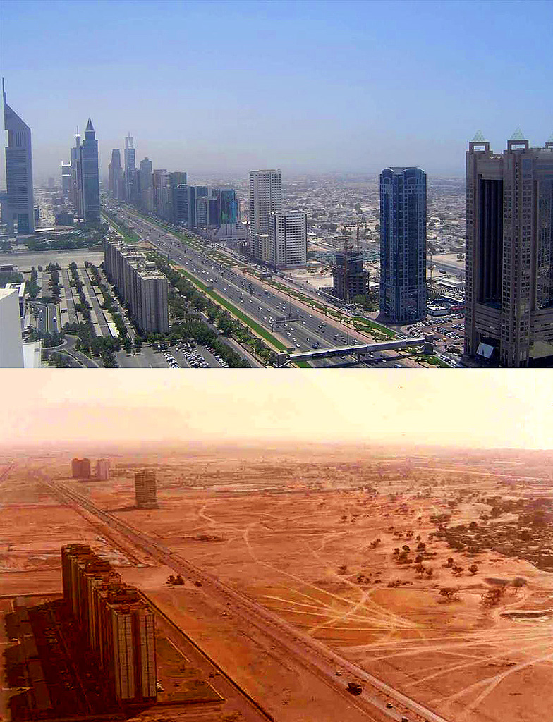 Dubai vorher und nachher