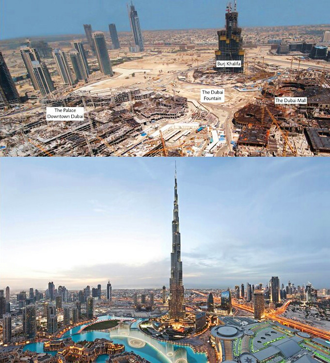 Dubai vorher und nachher