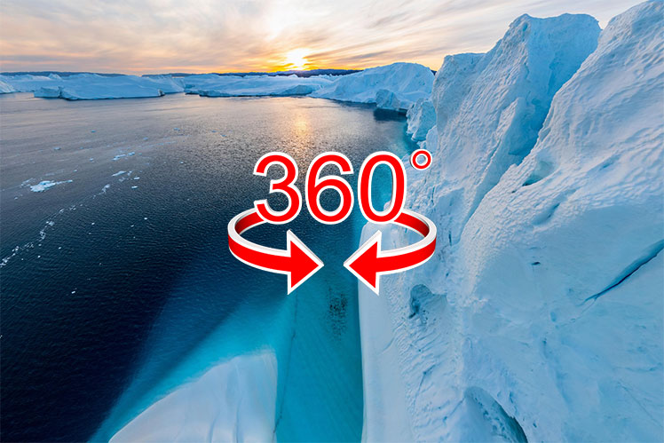 360º vy | Grönlands isberg