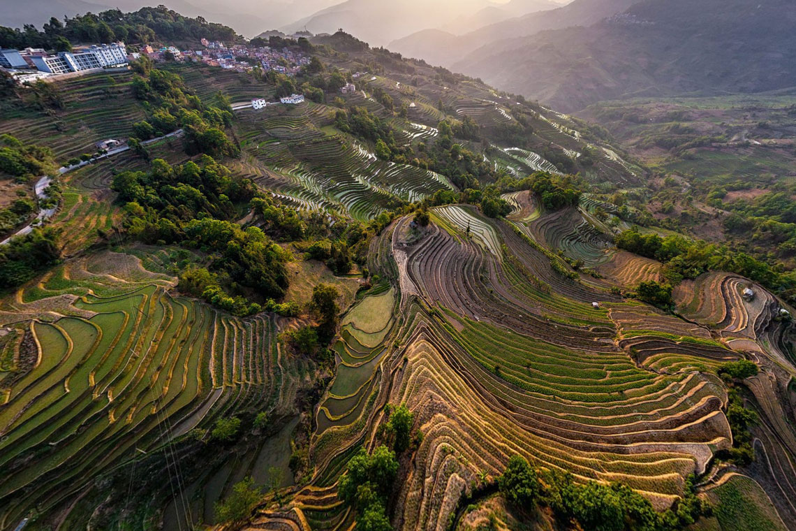 Countless rice terraces of China | 360° visibility