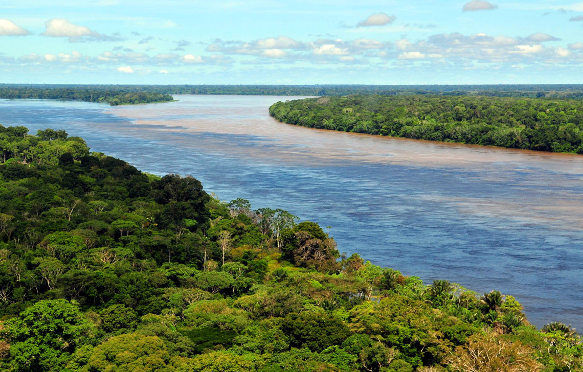 Az Amazonas esőerdő nedves trópusi, örökzöld, széles levelű erdők hatalmas területe, a világ legnagyobb trópusi erdeje, amely egy hatalmas, majdnem sík síkságon található, amely szinte az egész Amazonas-medencét lefedi. Valójában az erdő 5,5 millió négyzetkilométert foglal el – a bolygón maradt trópusi erdők teljes területének felét -, és kilenc állam területét foglalja el.