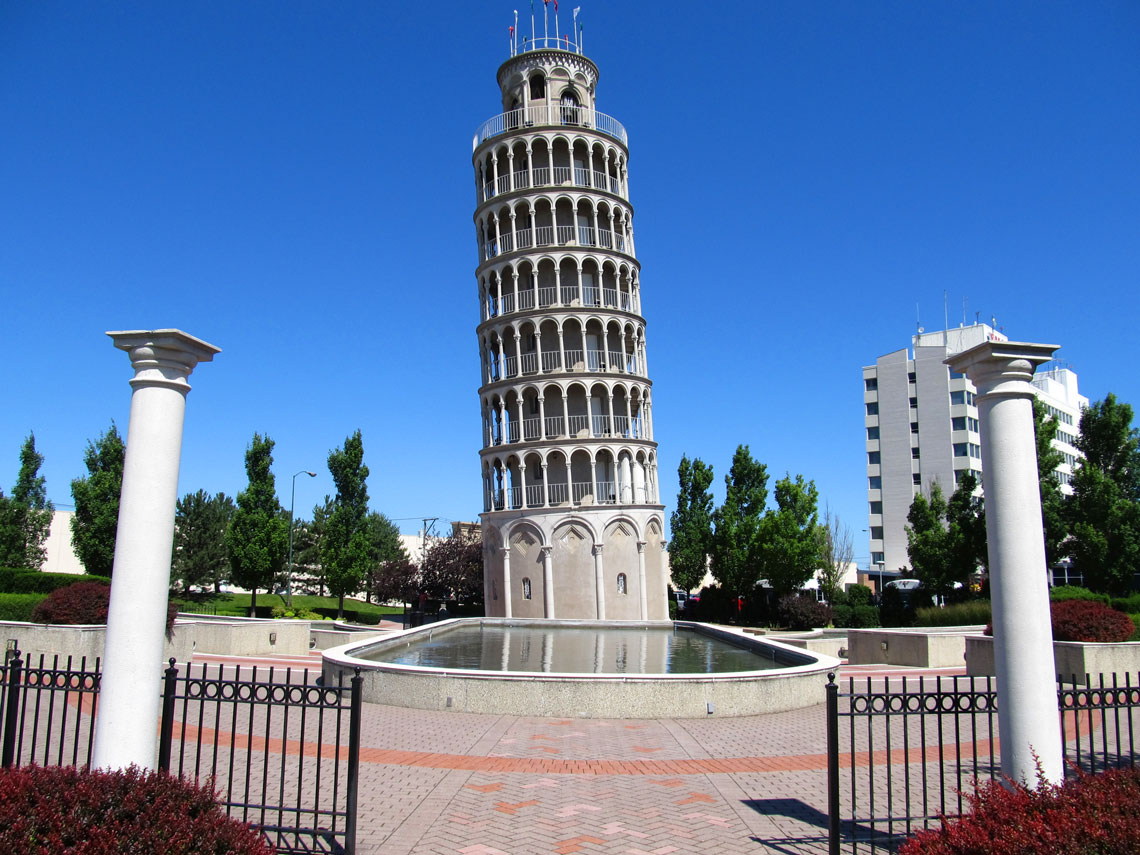 Leaning Tower in Niles, Illinois, USA