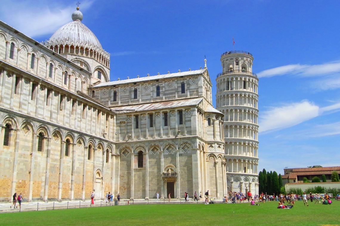 Scheve toren van Pisa, stad Pisa, Italië