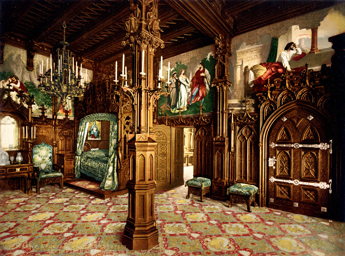 Замок Нойшванштайн: Спальня