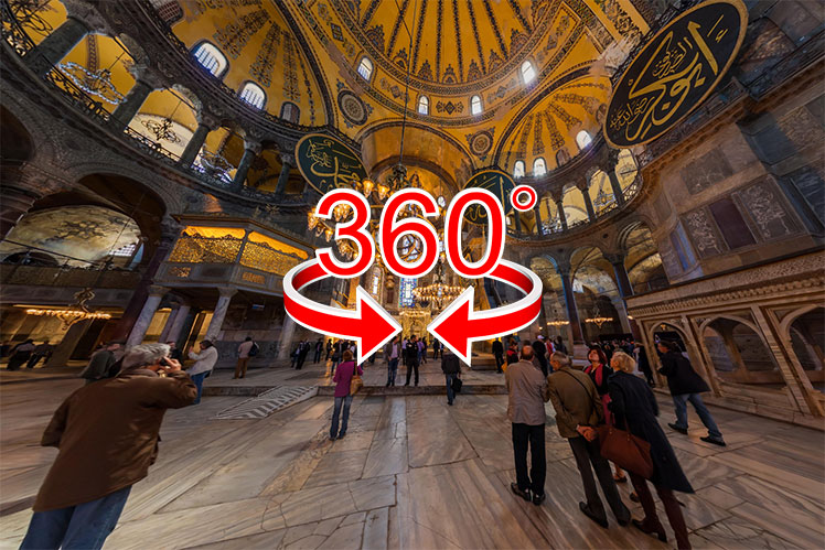 Chế độ xem 360 ° | Nhà thờ Hồi giáo Hagia Sophia ở Istanbul