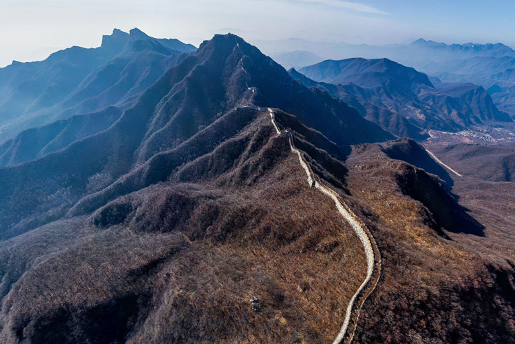 La grande muraille de Chine. Partie nord du mur de Jiankou