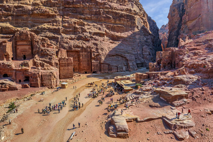 Fasady uliczne | Starożytne miasto Petra w Jordanii