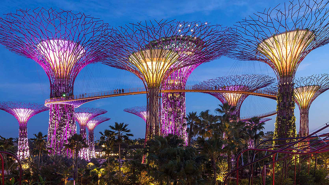 Obří futuristické stromy – mistrovské dílo inženýrství
