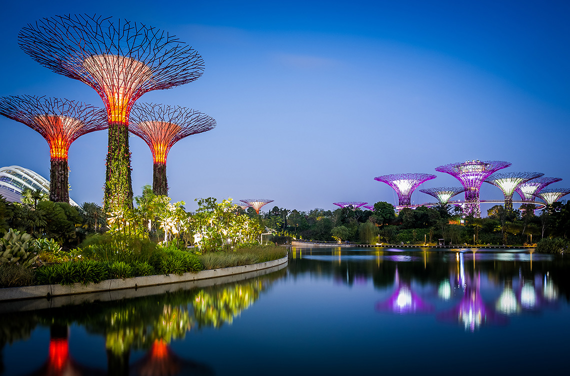 "Gardens by the Bay" v Singapuru