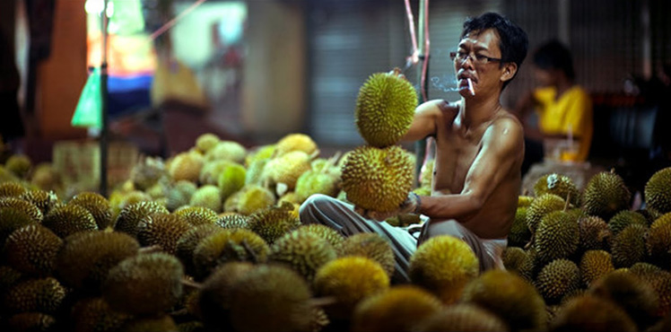 Durian er en tropisk frugt med en helvedes duft og en himmelsk smag.