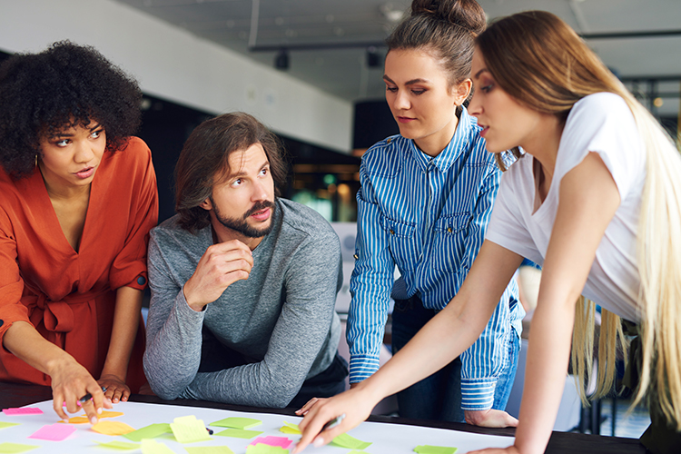 Brainstorming of creative people