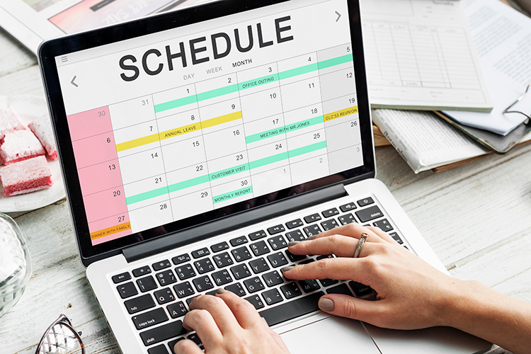 I follow a schedule.