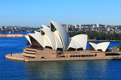 A Sydney Opera House é o edifício mais conhecido do mundo.