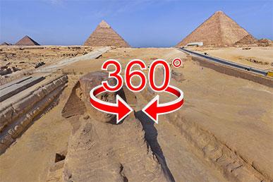 Grandes pyramides égyptiennes à Gizeh | Vue à 360º