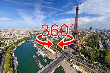 巴黎是世界上最著名的城市之一| 360º 视图