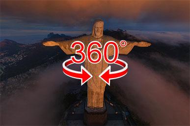 Άγαλμα του Χριστού του Λυτρωτή στο Ρίο ντε Τζανέιρο | Προβολή 360º