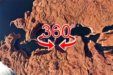 पॉवेल – संयुक्त राज्य अमेरिका में भूलभुलैया झील | 360º दृश्य