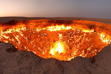 Door to Hell, Ice Caves, Retba Pink Lake, Namib Desert: Alien Places